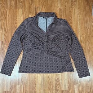 Jules & Leopold Black and Burgundy Button Down Shirt